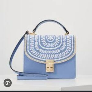 Blue and White Patterned Bag